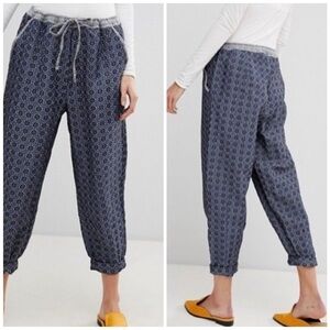 Free People Womens The Harley Jogger Pants Size XS Boho Artsy Maximalist Print